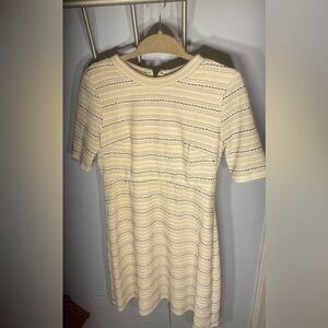 Madison Leigh Cream and Black Sparkle Dress